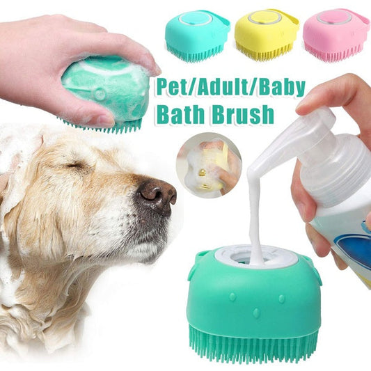 KFX-7095997 Silicone Dog Bath Massage Gloves for Gentle Grooming and Cleaning Pets