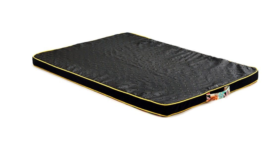 KFX-7096253 Thickened Dog Bed Mat with High Resilience Sponge and Printed Canvas Cover