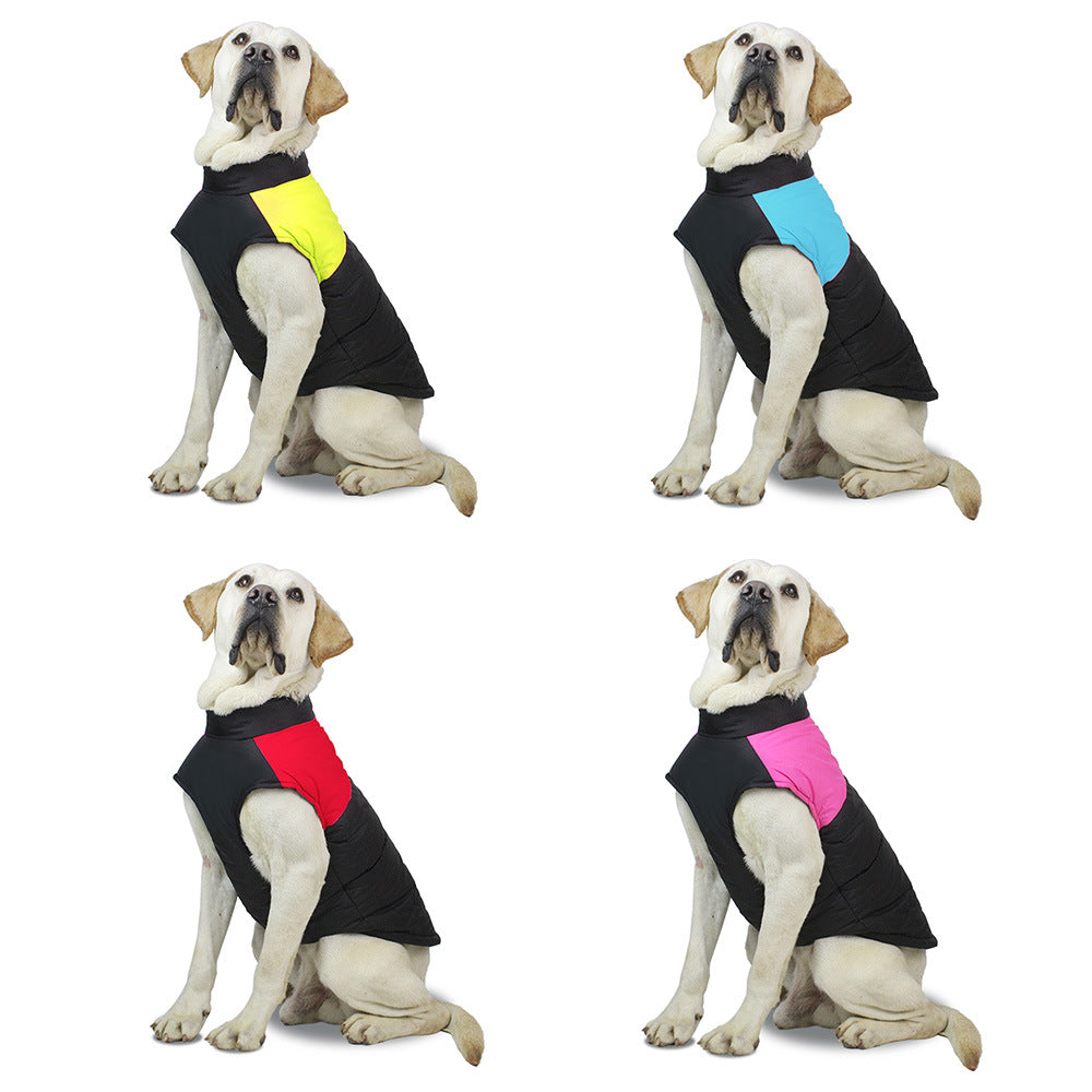 KFX-7099837 Waterproof Dog Padded Vest Zipper Jacket Coat for Small to Large Dogs