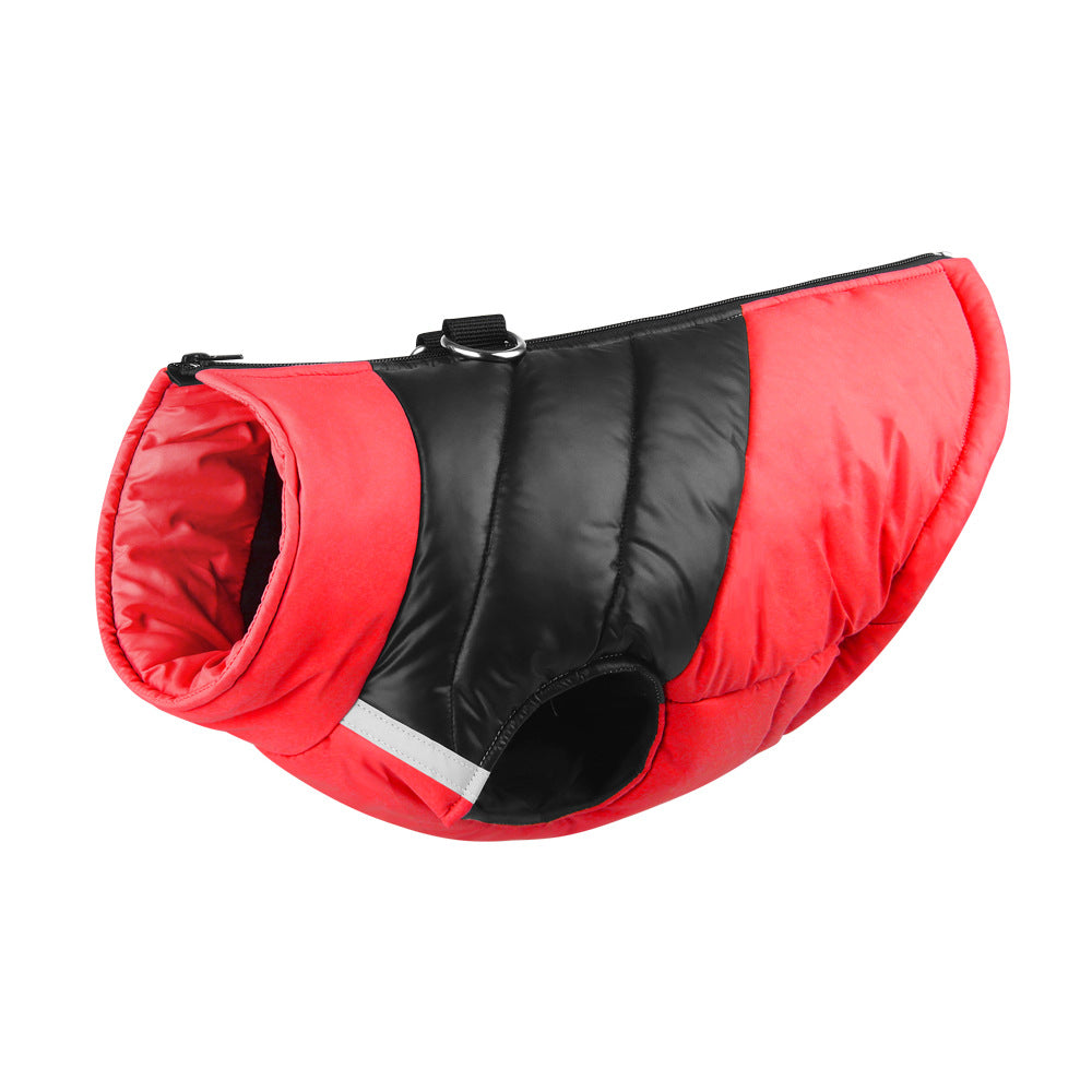KFX-7099837 Waterproof Dog Padded Vest Zipper Jacket Coat for Small to Large Dogs