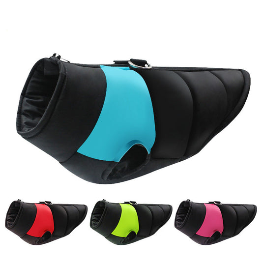 KFX-7099837 Waterproof Dog Padded Vest Zipper Jacket Coat for Small to Large Dogs
