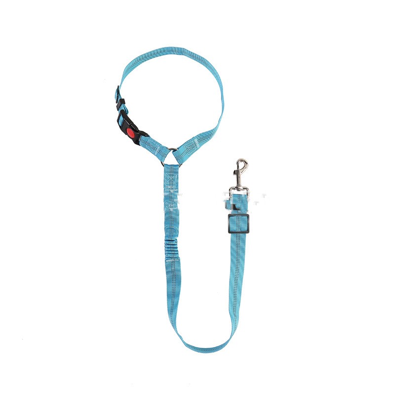 KFX-7099965 Elastic Reflective Dog Car Harness with Traction Rope and Strap