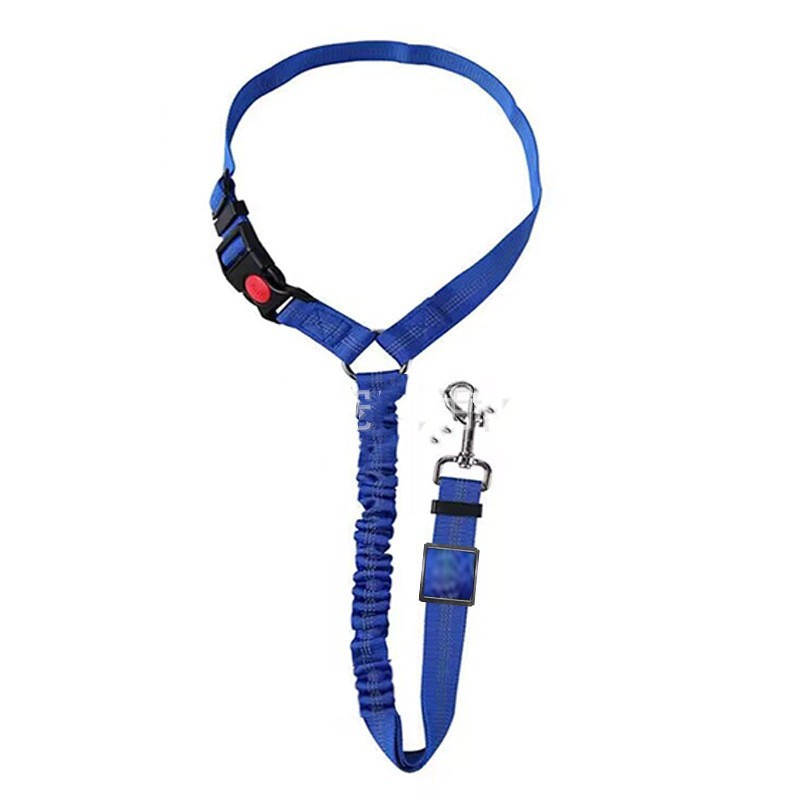KFX-7099965 Elastic Reflective Dog Car Harness with Traction Rope and Strap