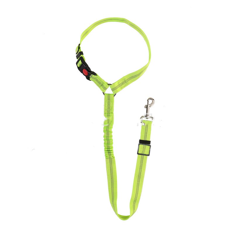 KFX-7099965 Elastic Reflective Dog Car Harness with Traction Rope and Strap