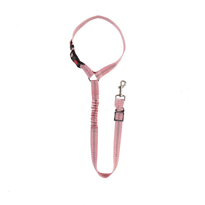 KFX-7099965 Elastic Reflective Dog Car Harness with Traction Rope and Strap