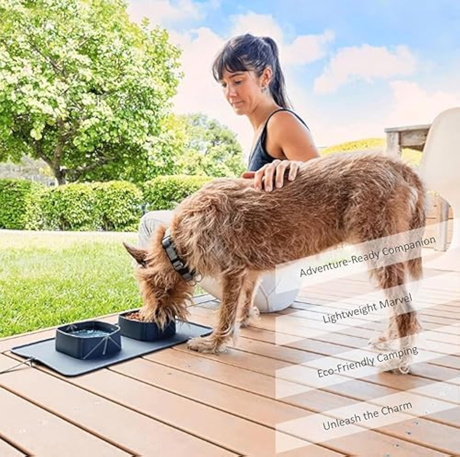 KFX-7101629 Portable Collapsible Silicone Pet Bowls for Dogs and Cats - Lightweight Travel Feeding Dishes