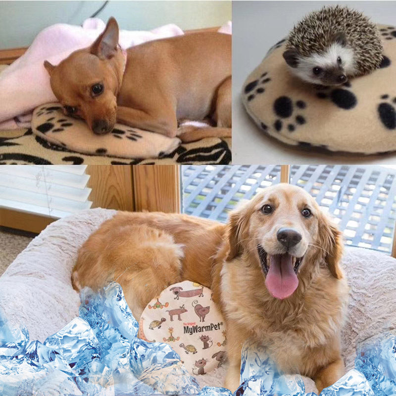 KFX-7107773 Pet Ice Cooling Pad with Soft Fleece Cover - Easy to Clean, Non-Toxic, Bite Resistant
