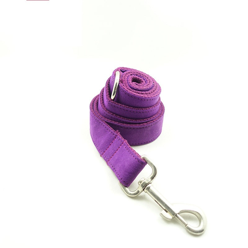 KFX-7107901 Purple Velvet Dog Bow Tie Collar Accessory - Adjustable Sizes XS to XL