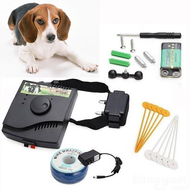 KFX-7109181 Wireless Pet Containment System with Rechargeable Collar and Training Flags