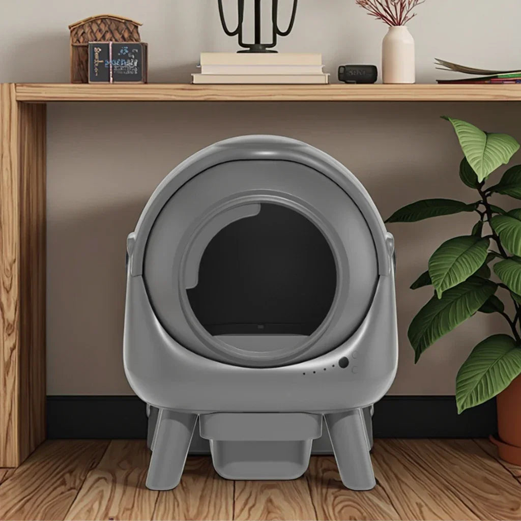 KFX-710931 Large 65L Full-Cover Cat Litter Box with Anti-Splash Design and Odor Control