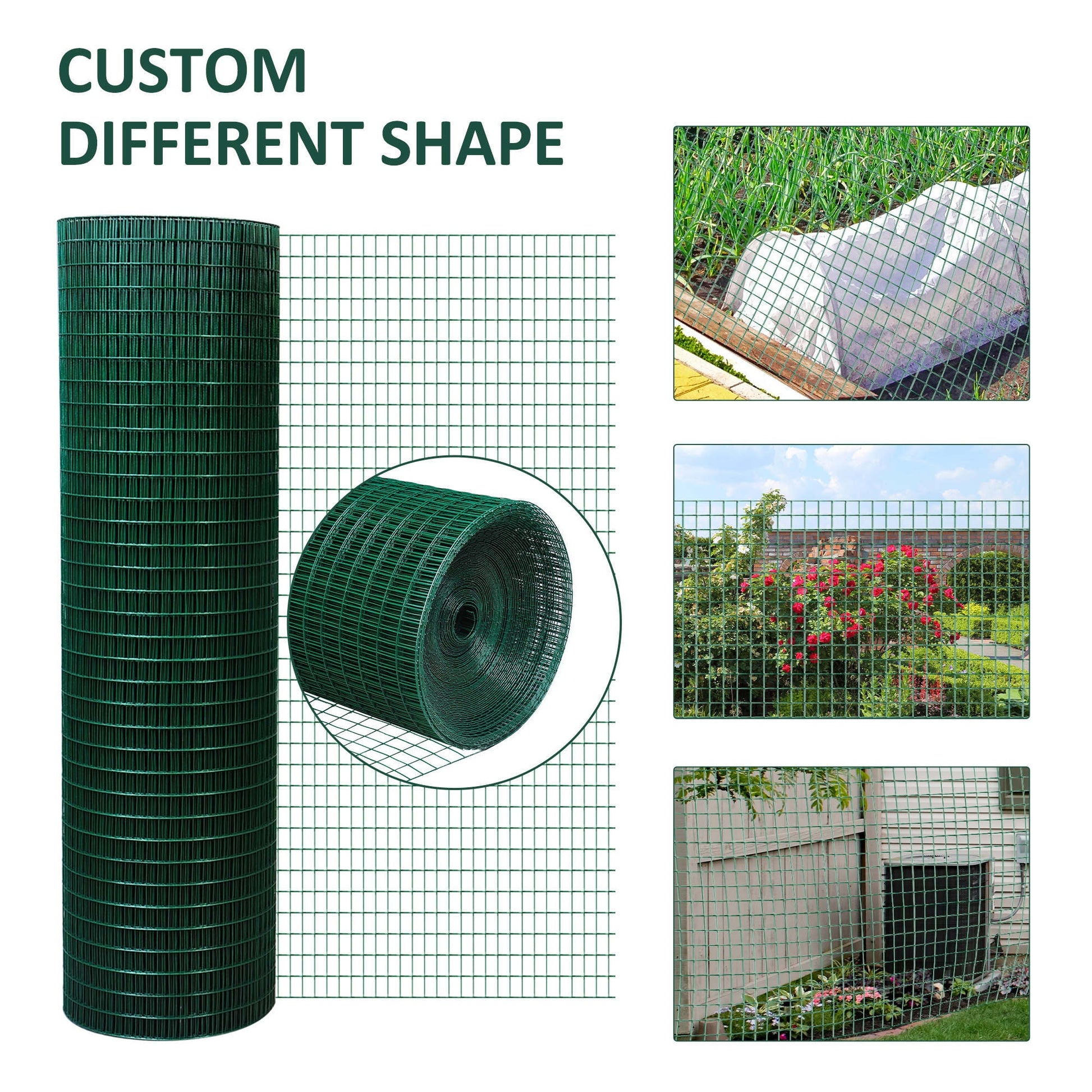 KFX-7109565 PVC Coated Steel Wire Mesh Fencing for Poultry, Gardens, and Small Animals - 98 ft x 35.5 in