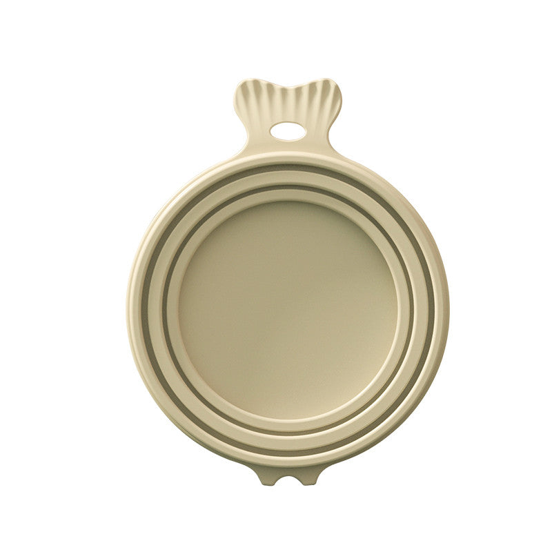 KFX-7109693 Silicone Sealing Lid for Medium Pet Cans - Gray and Dark Green Melamine and Food-Grade Silicone