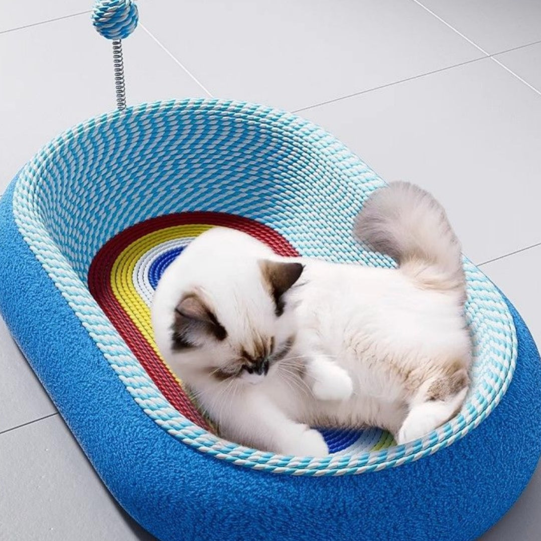 KFX-7110717 Integrated Cat Scratch Board with Soft Nesting Surface - Wear-Resistant and Durable Design