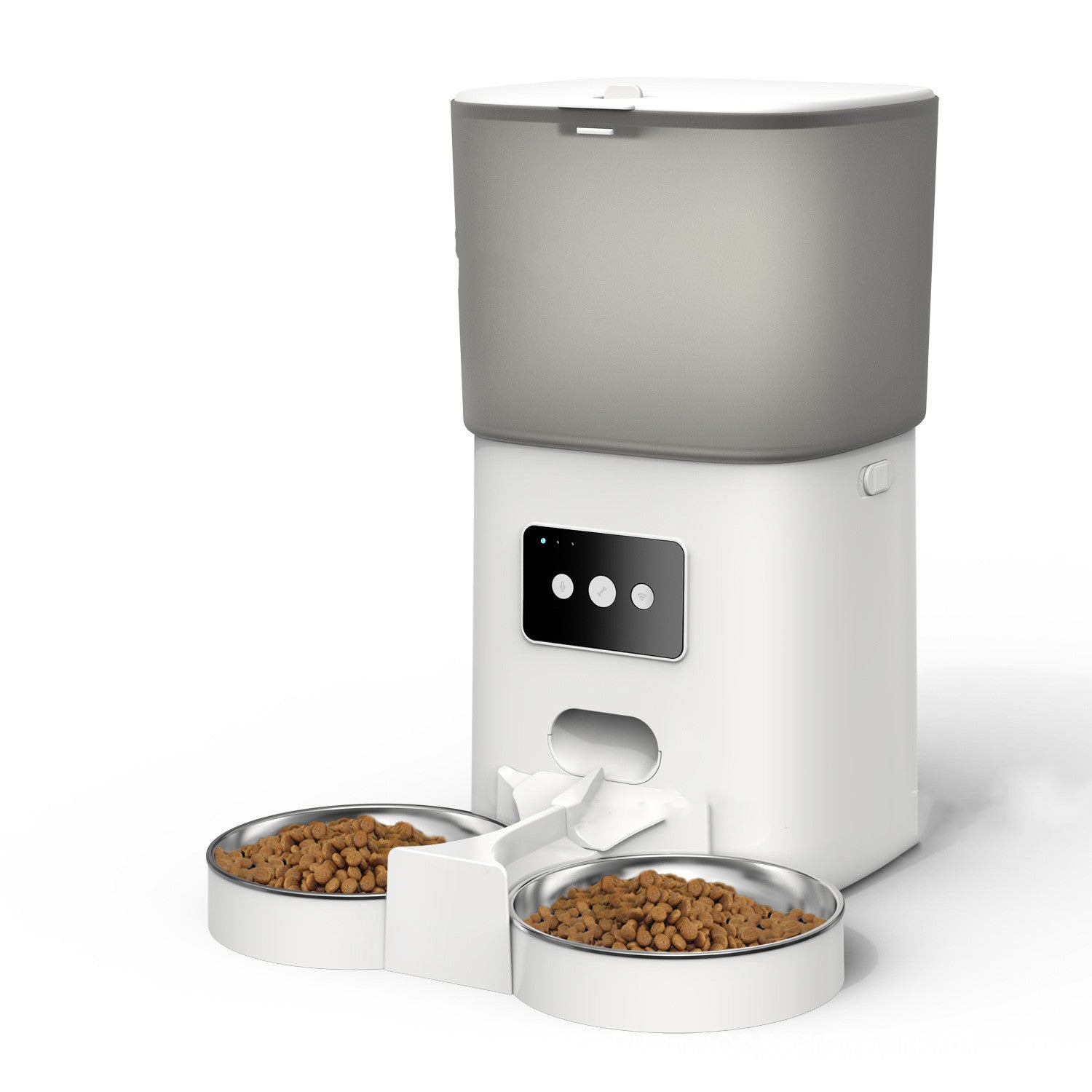 KFX-7111869 Smart Automatic Pet Feeder with WiFi Connectivity – 6-Liter Capacity, Adjustable Dual Tray for Dogs and Cats