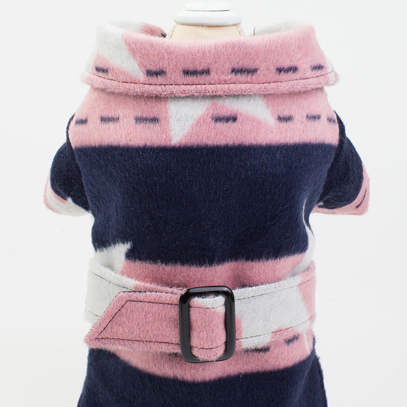 KFX-7112253 Pet Casual Cotton Vest with Five-Pointed Star Design in Various Sizes