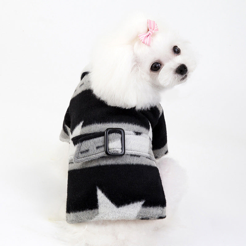 KFX-7112253 Pet Casual Cotton Vest with Five-Pointed Star Design in Various Sizes