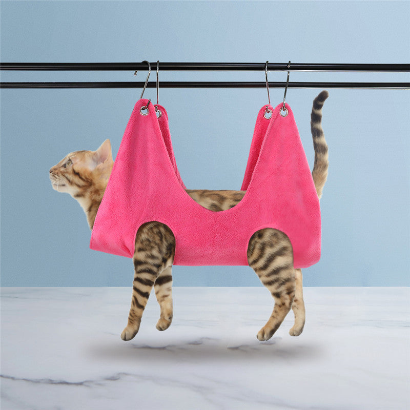 KFX-7113149 Dog Grooming Hammock and Nail Trimming Harness for Small to Large Pets - Versatile Restraint for Bathing and Grooming