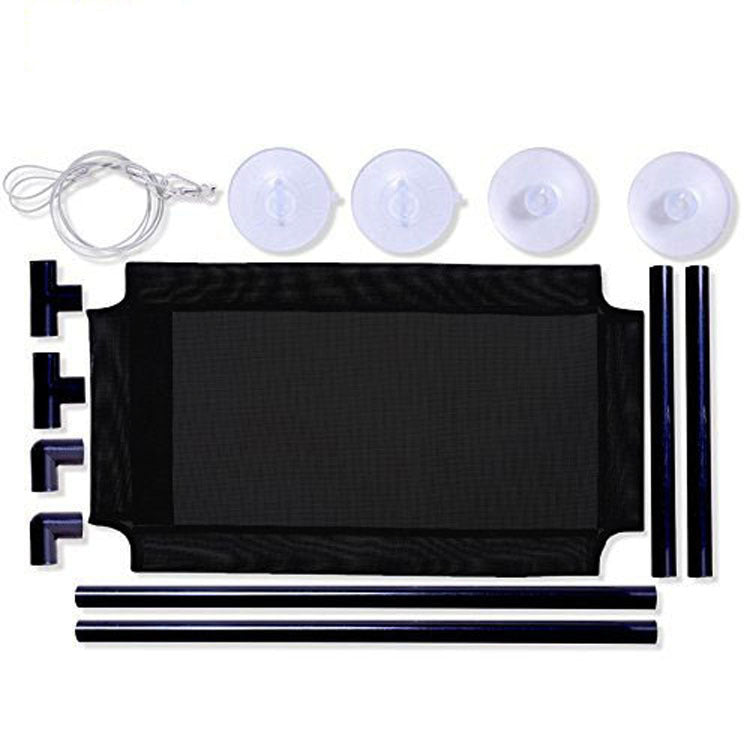 KFX-7115325 Sturdy Window-Mounted Cat Hammock with Suction Cups for Sunbathing and Viewing