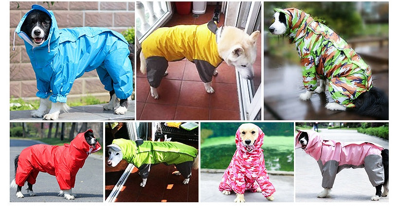 KFX-7115837 All-Weather PU Raincoat for Dogs