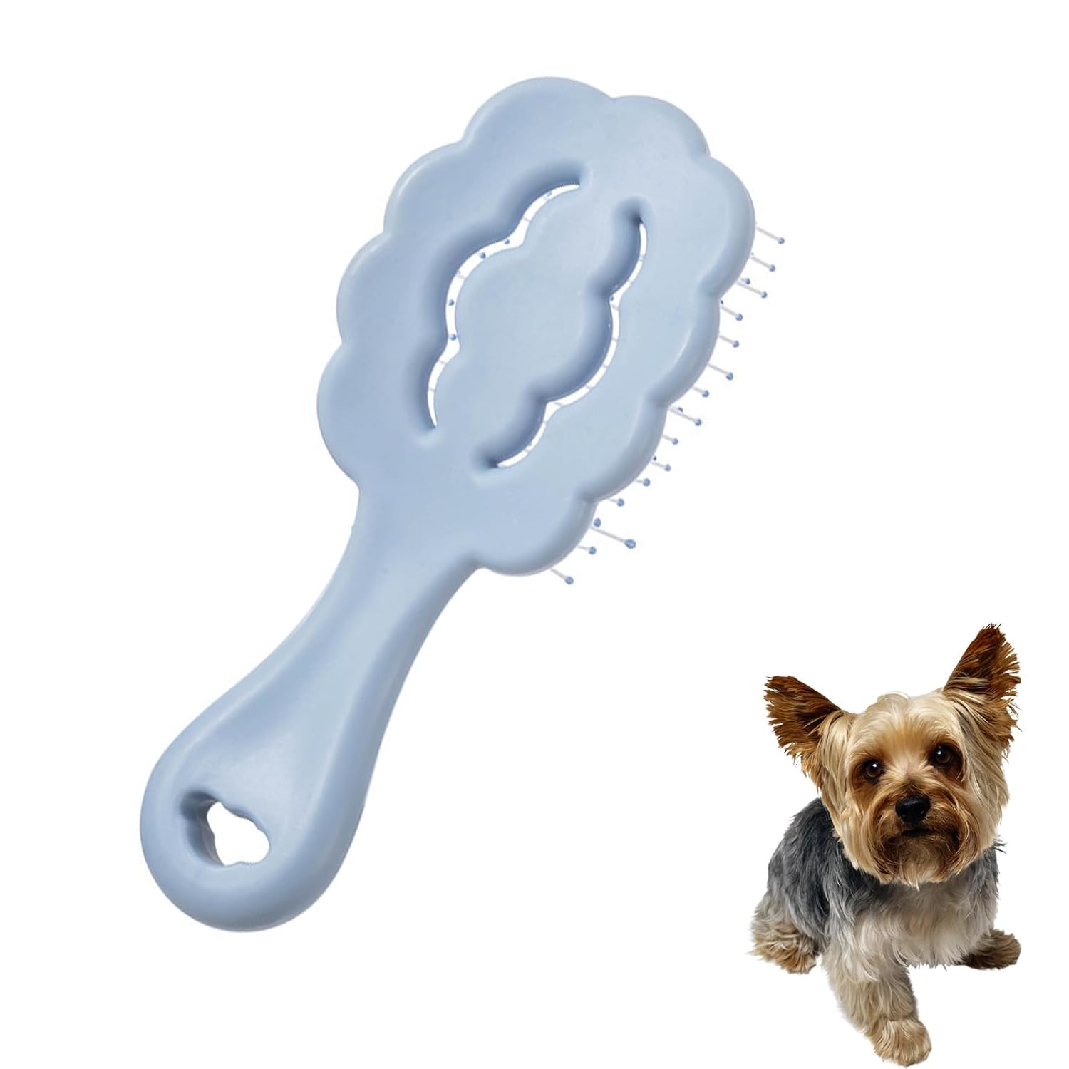 KFX-7117245 Cloud-Shaped Dog Grooming Brush for Small Breeds – Gentle, Multi-Functional with Massage and Bathing Features
