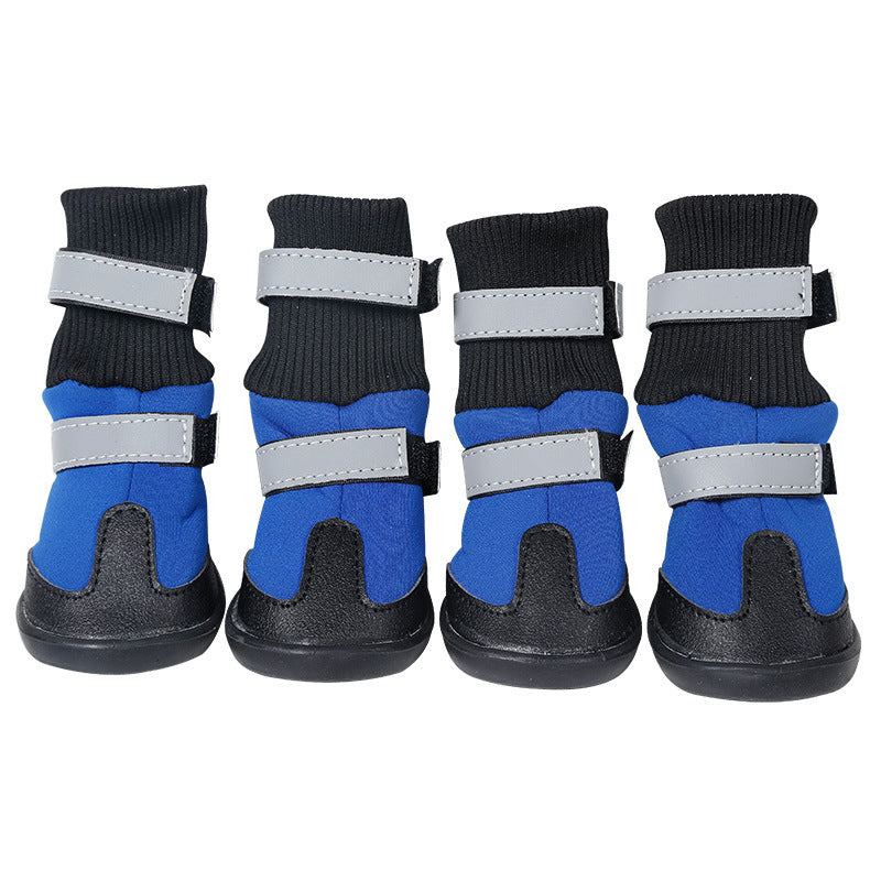 KFX-7118269 Durable Waterproof Snow Boots for Medium and Large Sizes in Black, Red, and Blue