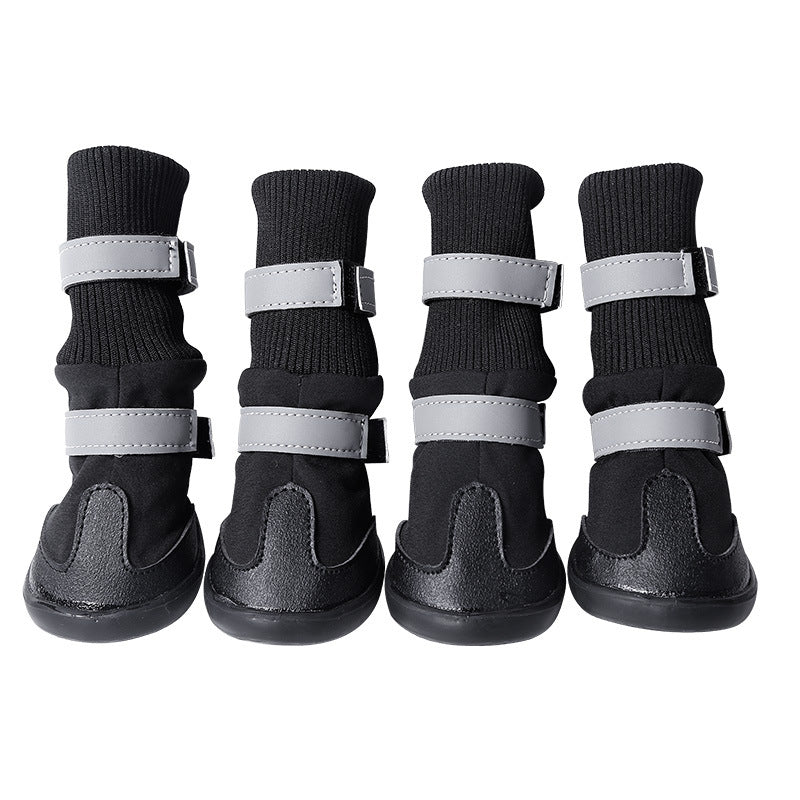 KFX-7118269 Durable Waterproof Snow Boots for Medium and Large Sizes in Black, Red, and Blue