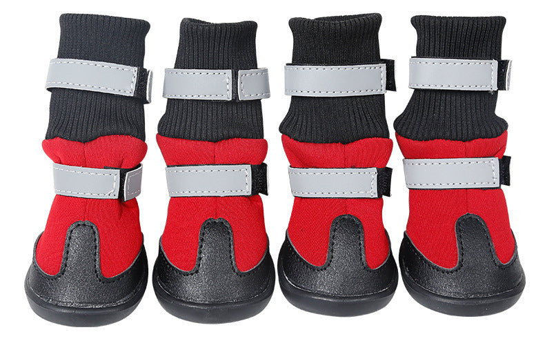 KFX-7118269 Durable Waterproof Snow Boots for Medium and Large Sizes in Black, Red, and Blue