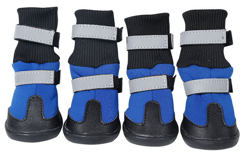 KFX-7118269 Durable Waterproof Snow Boots for Medium and Large Sizes in Black, Red, and Blue