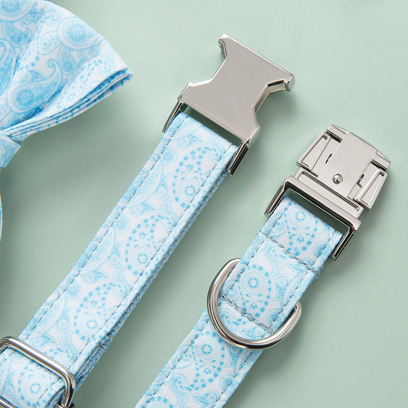 KFX-7119421 Zinc Alloy Buckle Paisley Dog Collar in Multiple Sizes