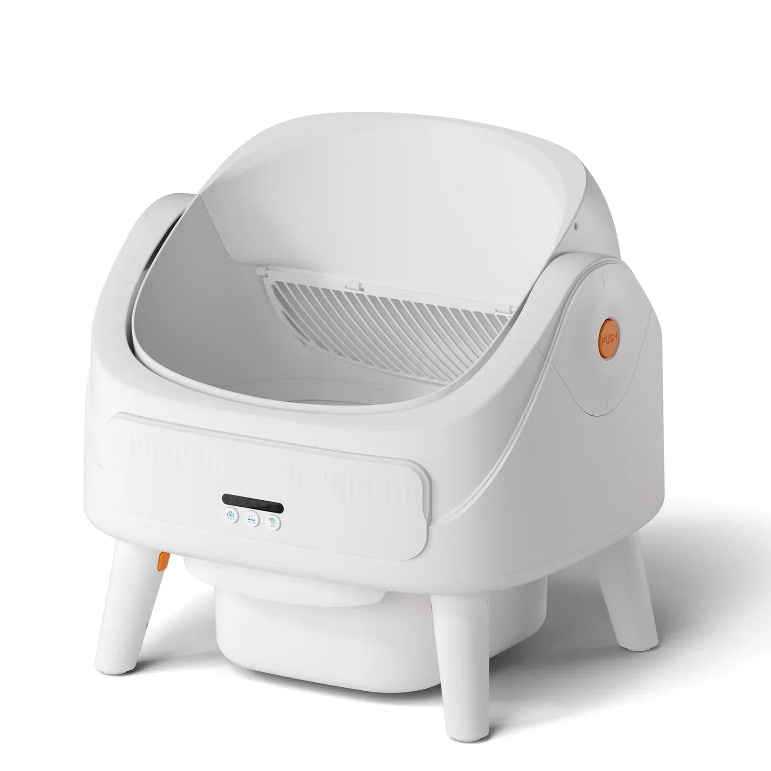 KFX-712083 Automatic Self-Cleaning Cat Litter Box, 74L Capacity, Waterproof Stainless Steel, Smart Monitoring, 11KG