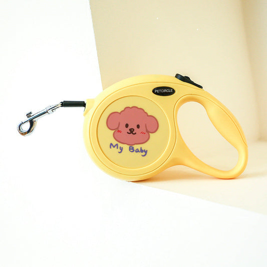 KFX-7121213 5m Cartoon Retractable Dog Leash with Comfortable Grip