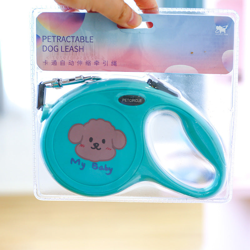 KFX-7121213 5m Cartoon Retractable Dog Leash with Comfortable Grip
