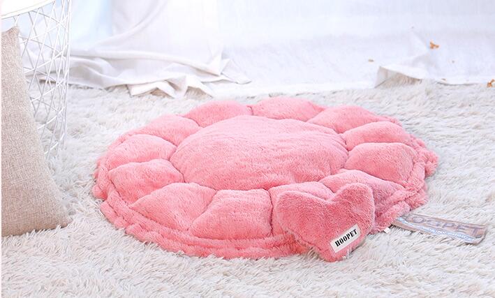 KFX-7121469 Cozy Enclosed Winter Pet Nest in Princess Petal Color, Soft PV Velvet Material