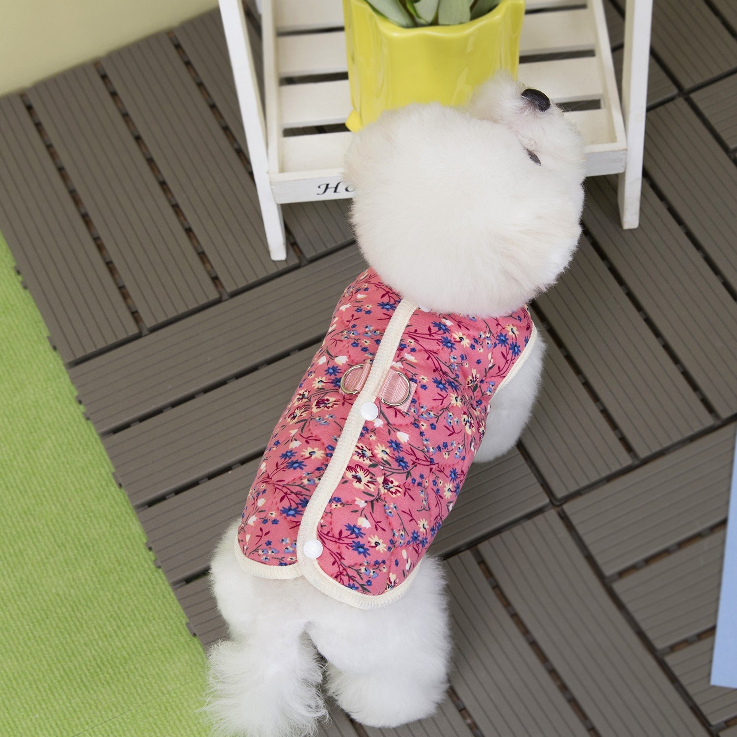 KFX-7121981 Stylish Pet Skirt for Dogs and Cats in Pink and Blue - Casual Ultrasonic Quilted Cotton, Unisex Sizes S-XXL