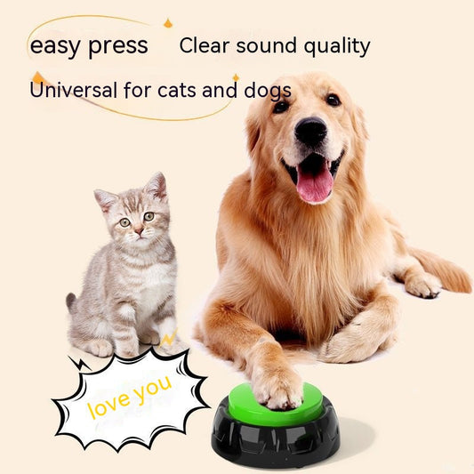 KFX-7122237 Pet Button Dog Voice Recorder - Interactive Acoustic Toy in Multiple Colors