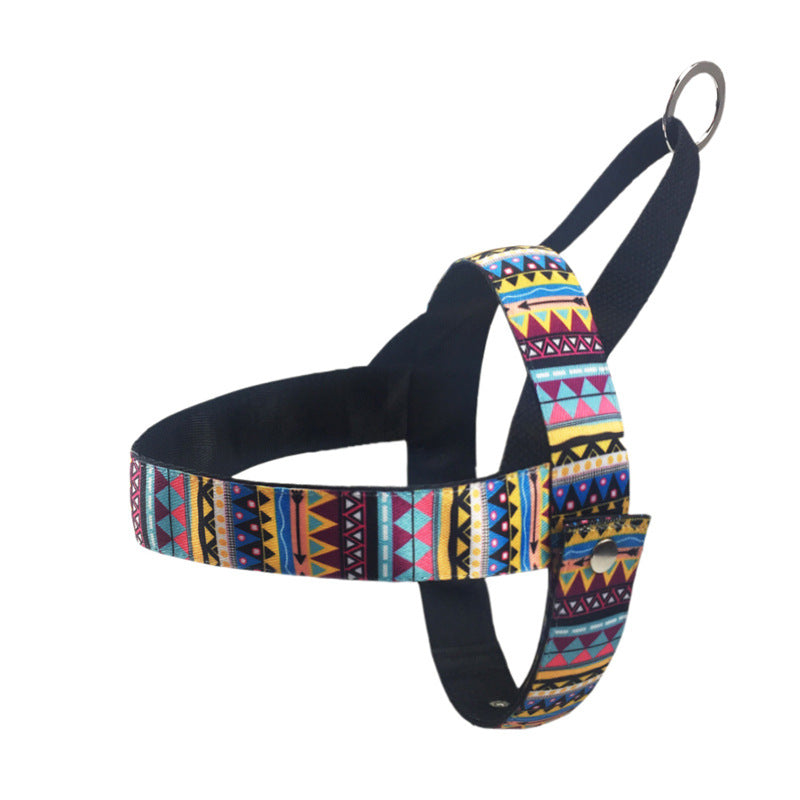 KFX-7126461 Adjustable Nylon Dog Chest Strap for Small Outdoor Activities - Sizes XS to XL