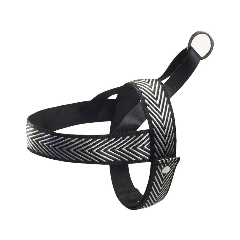 KFX-7126461 Adjustable Nylon Dog Chest Strap for Small Outdoor Activities - Sizes XS to XL