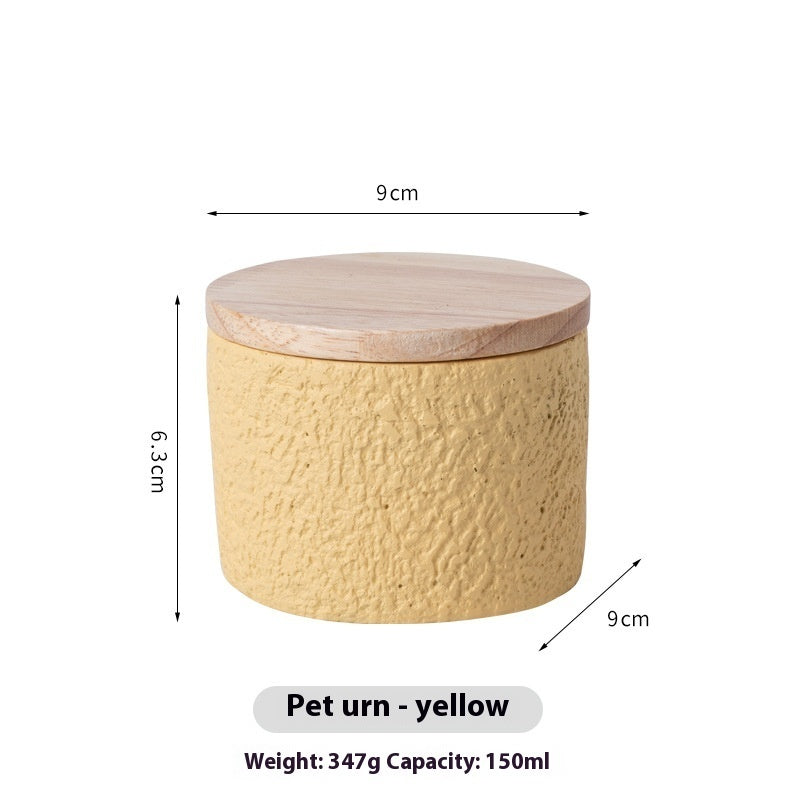 KFX-7127229 Pet Cinerary Casket for Dogs and Cats - Handmade Cement Ash Urn
