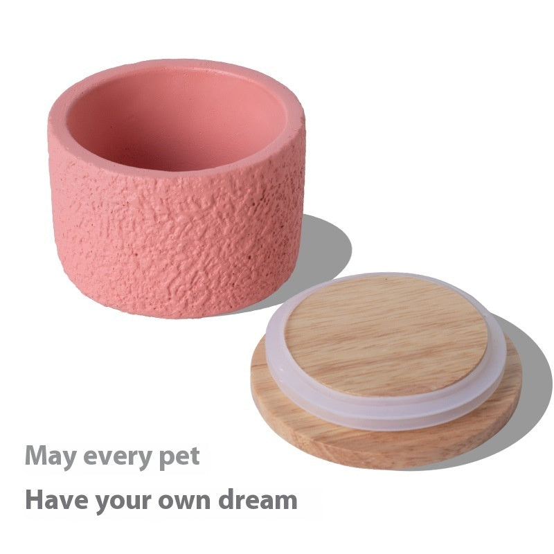 KFX-7127229 Pet Cinerary Casket for Dogs and Cats - Handmade Cement Ash Urn