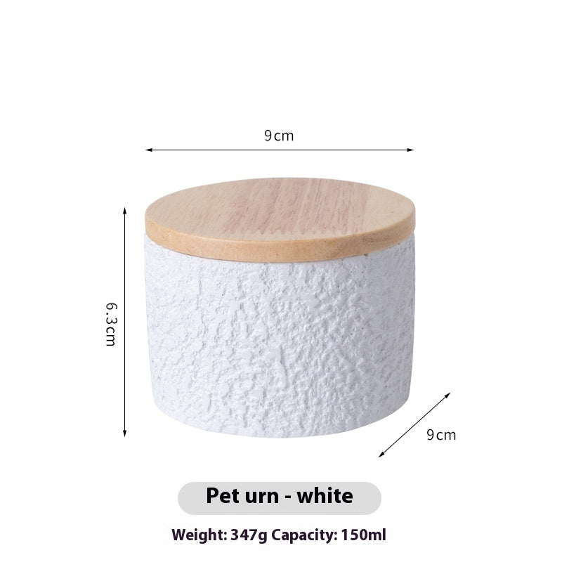 KFX-7127229 Pet Cinerary Casket for Dogs and Cats - Handmade Cement Ash Urn