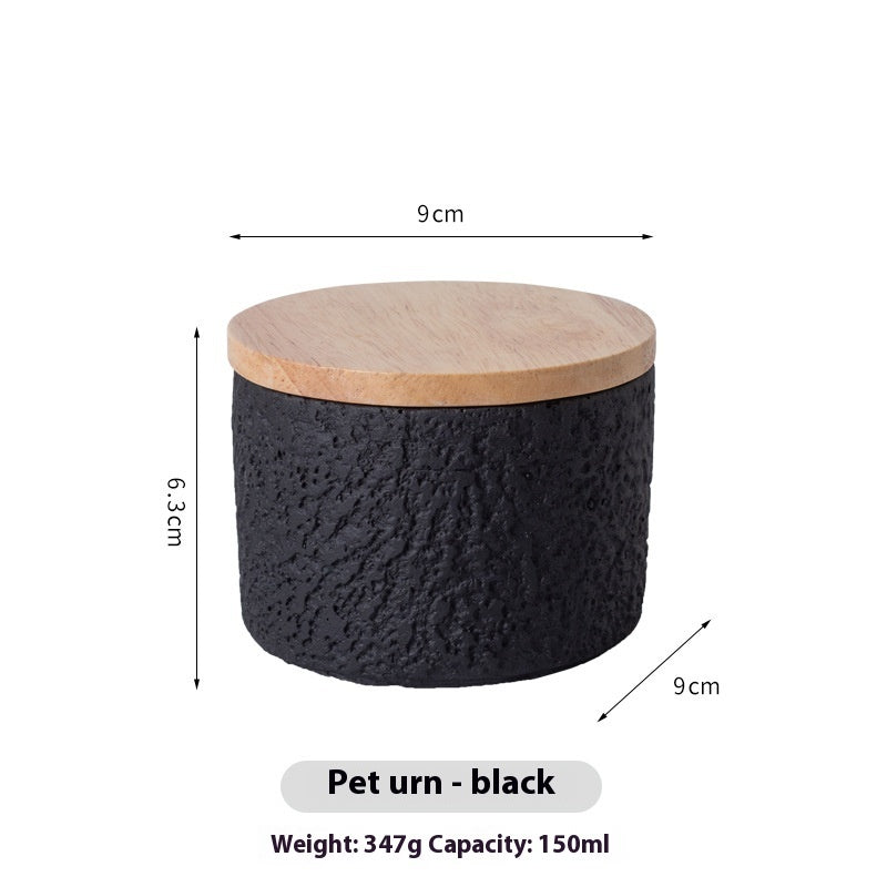 KFX-7127229 Pet Cinerary Casket for Dogs and Cats - Handmade Cement Ash Urn