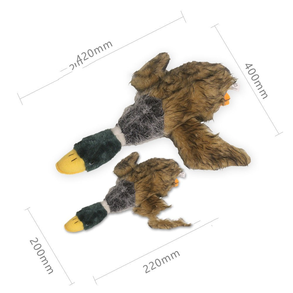 KFX-7127997 Bionic Plush Duck Toy for Dogs with Sound Feature, 8-inch Flannel Design