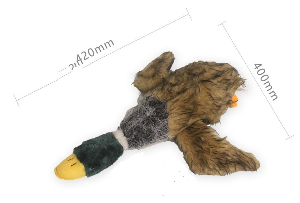 KFX-7127997 Bionic Plush Duck Toy for Dogs with Sound Feature, 8-inch Flannel Design