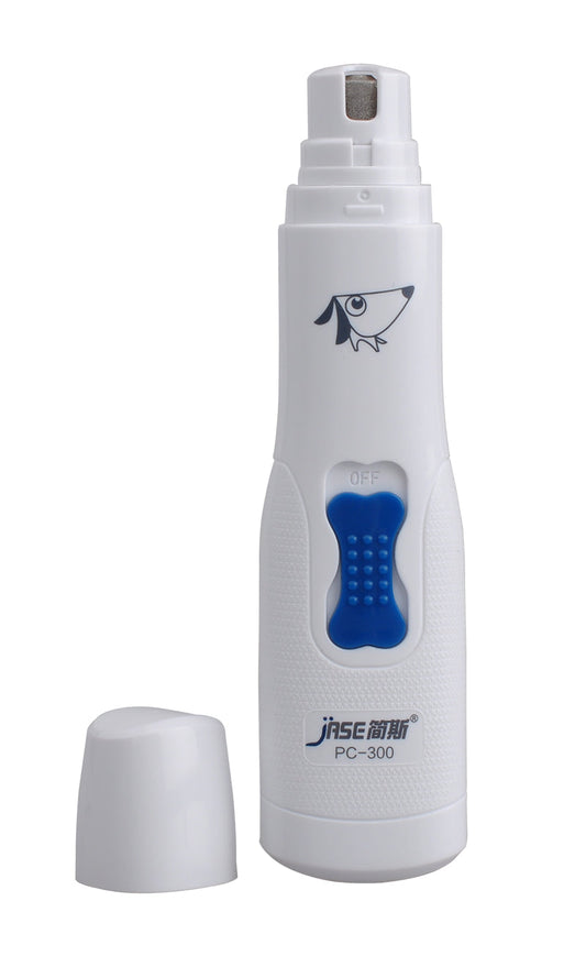 KFX-7128765 Electric Pet Nail Grinder for Dogs and Cats with Dual Ports, Low Noise, and Safe Design