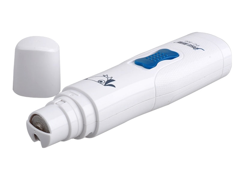 KFX-7128765 Electric Pet Nail Grinder for Dogs and Cats with Dual Ports, Low Noise, and Safe Design