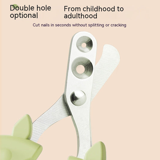 KFX-7130941 Precision Cat Nail Clippers with Round Hole Design for Dogs and Cats - Pink and Green Options