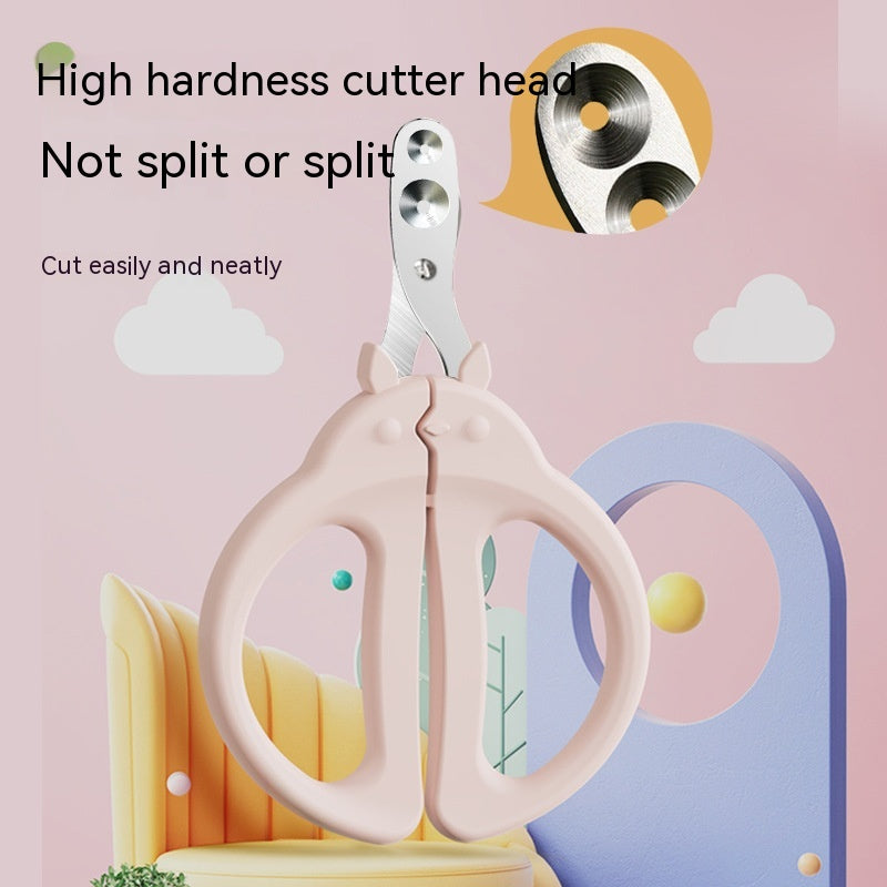 KFX-7130941 Precision Cat Nail Clippers with Round Hole Design for Dogs and Cats - Pink and Green Options