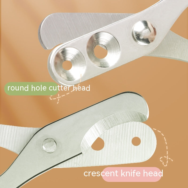 KFX-7130941 Precision Cat Nail Clippers with Round Hole Design for Dogs and Cats - Pink and Green Options