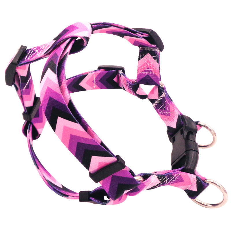 KFX-7132221 Bohemian Purple Ethnic Pattern Chest Strap – Adjustable Polyester Design