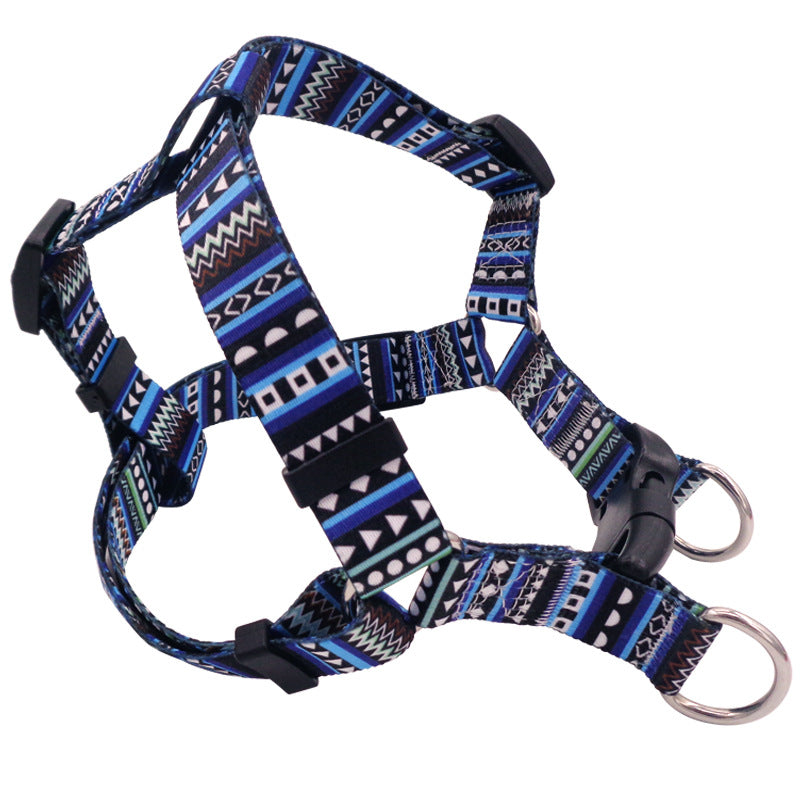 KFX-7132221 Bohemian Purple Ethnic Pattern Chest Strap – Adjustable Polyester Design
